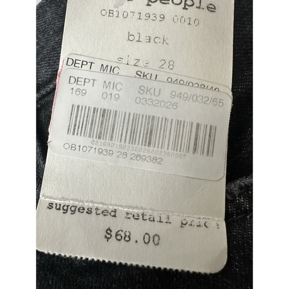 New Free People We The Free‎ Shorts Women's Size 28 Black Distressed Cut-Off - Picture 11 of 11